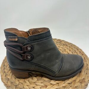 Pikolinos Women's Le Mans Brown Leather Ankle Boots Size 38